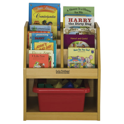 ECR4kids One Sided Book Storage with Reading Sectional