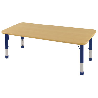 ECR4kids 24x72 Rectangular Adjustable Activity Table in Maple