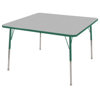 ECR4kids 48" Square Adjustable Activity Table in Gray