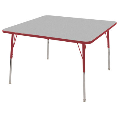 ECR4kids 48" Square Adjustable Activity Table in Gray