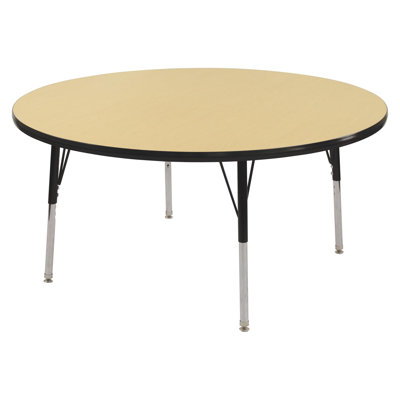 ECR4kids 48" Round Adjustable Activity Table in Maple
