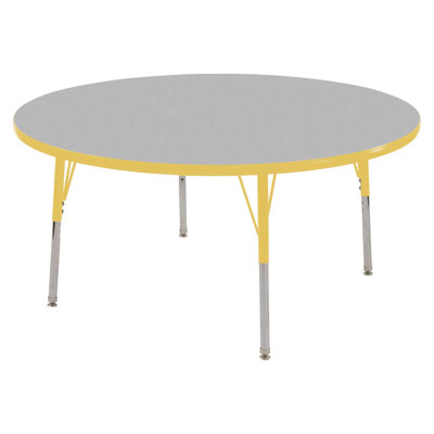 ECR4kids 48" Round Adjustable Activity Table in Gray