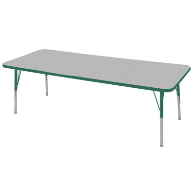 ECR4kids 30" x 72" Rectangular Adjustable Activity Table in Gray
