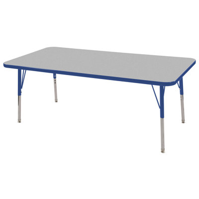 ECR4kids 30" x 60" Rectangular Adjustable Activity Table in Gray