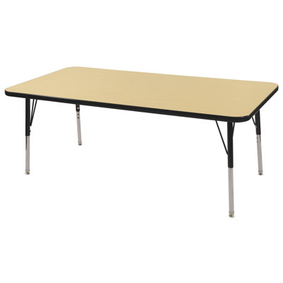 ECR4kids 30x60 Rectangular Adjustable Activity Table in Maple