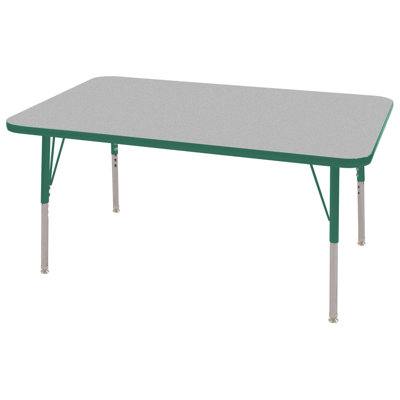 ECR4kids 30" x 48" Rectangular Adjustable Activity Table in Gray