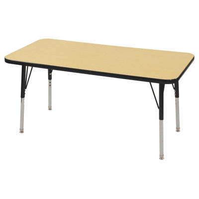 ECR4kids 24" x 48" Rectangular Adjustable Activity Table in Maple