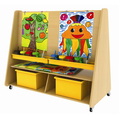 ECR4kids Large Two-Sided Easel with Storage