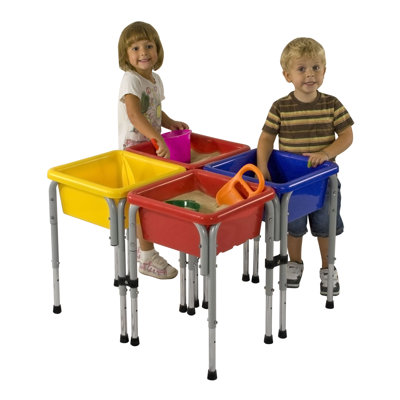 ECR4kids 4 Station Sand & Water Center w/Lids - Square