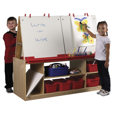 ECR4kids 4-Station Art Easel with Storage