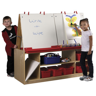 ECR4kids 4-Station Art Easel with Storage