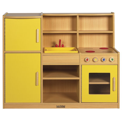 ECR4kids Colorful Essentials 4-in-1 Play Kitchen