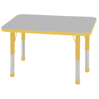 ECR4kids 24x36 Rectangular Adjustable  Activity Table in Gray
