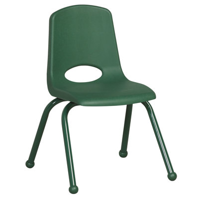 ECR4kids 12" Plastic Stack Chair with Matching Painted Legs