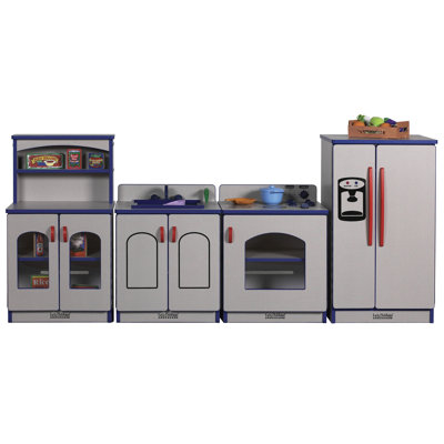 ECR4kids Four Piece Laminate Kitchen Playset