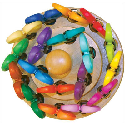 ECR4kids Rotating Wood Scissor Organizer With 18 Assorted Kraft Edger Scissors