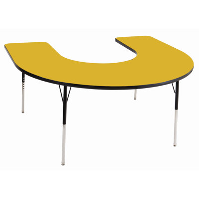 ECR4kids 60" x 66" Horseshoe Adjustable Activity Table