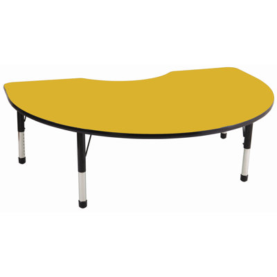 ECR4kids 48'' x 72" Kidney Adjustable Activity Table