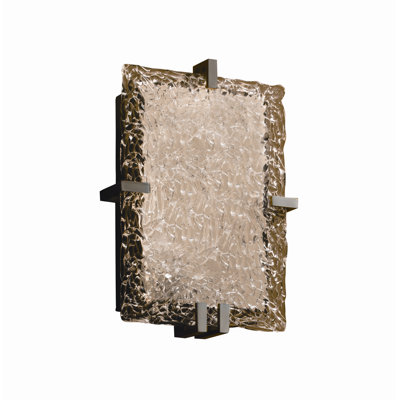 Justice Design Group Clips Veneto Luce Rectangular Wall Sconce