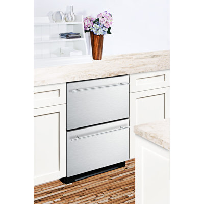 Summit Appliance Two Drawer All-Refrigerator for Built-in Use Auto Defrost