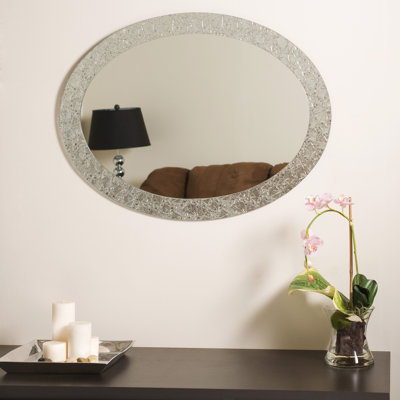 Decor Wonderland Frameless Crystal Wall Mirror