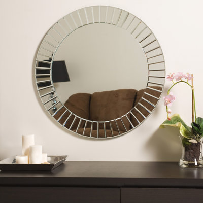Decor Wonderland Fortune Modern Frameless Beveled Wall Mirror