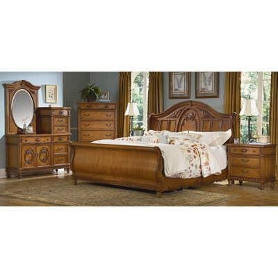 Southern Heritage Sleigh Bedroom Collection by kathy ireland Home by Vaughan -image