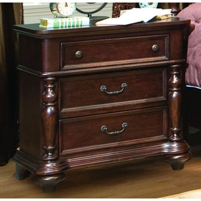 Provence Cottage 3 Drawer Nightstand by kathy ireland Home by Vaughan -image
