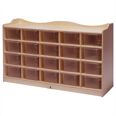 Steffy Wood Products 20-Tray Mobile Cubbie Unit