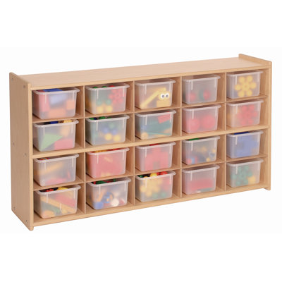Steffy Wood Products 20 Tray Cubby Storage with Tray