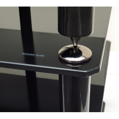 NorStone Bergen 2 4-Shelf Hifi Stand in Glossy Black