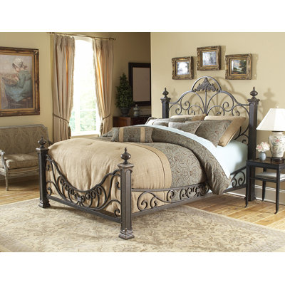Baroque California King Complete Metal Bed by Leggett & Platt -image