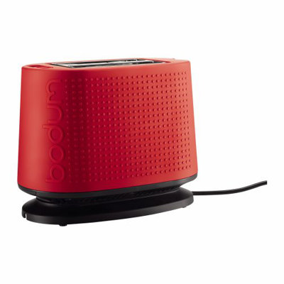 Bistro Two Slice Rich Red Toaster with Cool Touch Exterior