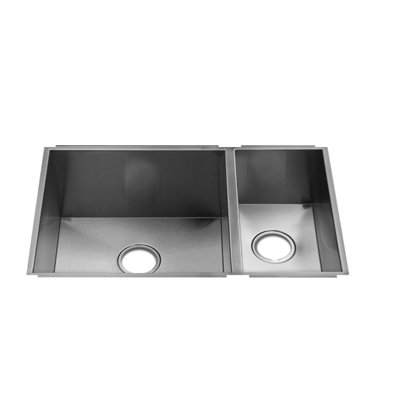 Julien UrbanEdge 7.75" x 14.75" Undermount Stainless Steel Double Bowl Kitchen Sink