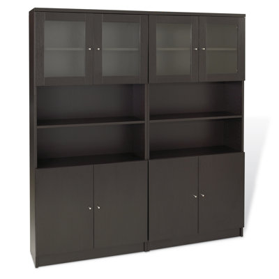 Jesper Office Pro X - Double Bookcase with Hutch Set