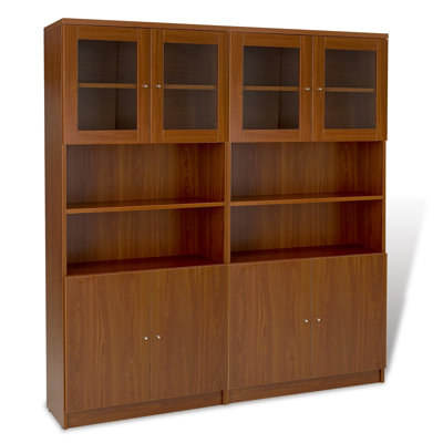 Jesper Office Pro X - Double Bookcase with Hutch Set