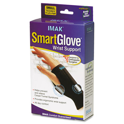 IMAK PRODUCTS SmartGlove Wrist Wrap, Medium, Black, Small