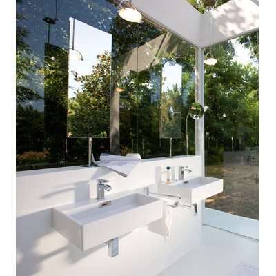 WS Bath Collections Linea 19.7" x 16.5" Quarelo Vessel Sink in White