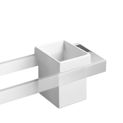 WS Bath Collections Skuara Tumbler in White