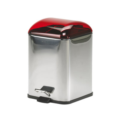 WS Bath Collections Karta Waste Basket with Foot Pedal