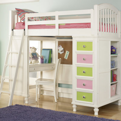 Twin Loft Bed with Desk