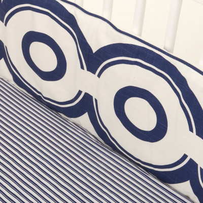Oilo Wheels 3 Piece Crib Set in Cobalt Blue