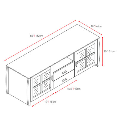 dCOR design Washington 60" TV Stand