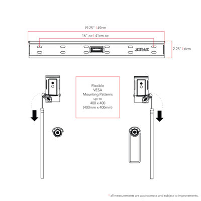 dCOR design Low Profile Wall Mount TV Bracket for 23" -37" Screens