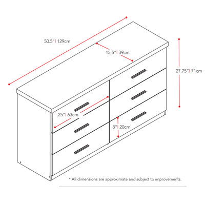 dCOR design Willow 6-Drawer Dresser