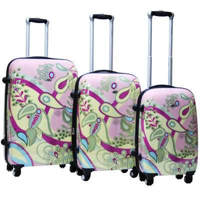 CalPak Woodstock Expandable Hardsided 3 Piece Spinner Luggage Set