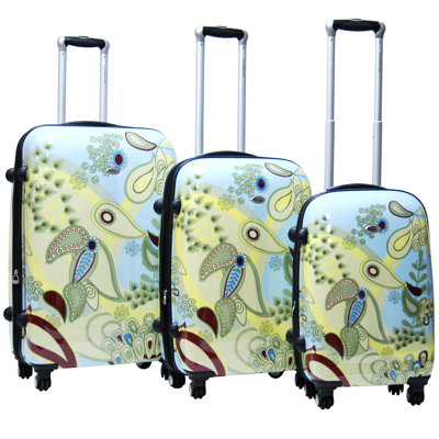CalPak Woodstock Expandable Hardsided 3 Piece Spinner Luggage Set