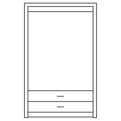 Alto Furniture Elemental Combi 2 Drawer Wardrobe