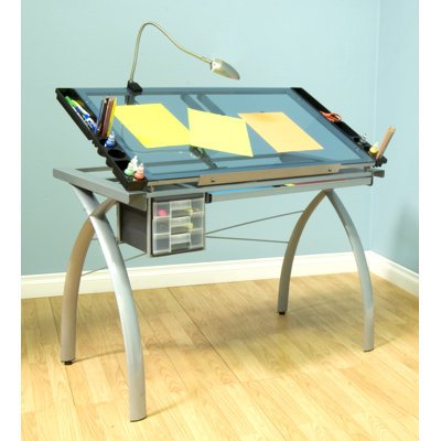 Studio Designs Futura Glass Drafting Table