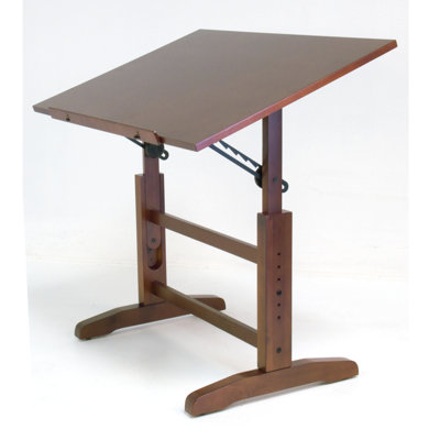 Studio Designs Creative Hardwood Drafting Table and Stool Set